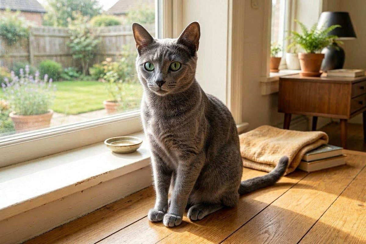 Photo of a Russian Blue Cat